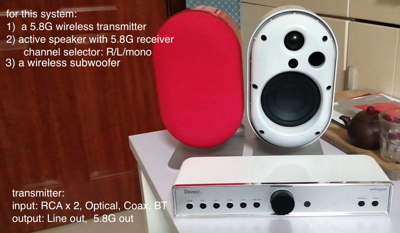 Davecl 5,8 г беспроводной динамик